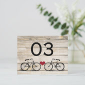 ヴィンテージ結婚のテーブル番号 ポストカード (スタンド正面)