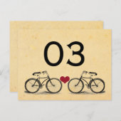 ヴィンテージ結婚のテーブル番号 ポストカード (正面/裏面)