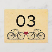 ヴィンテージ結婚のテーブル番号 ポストカード (正面)