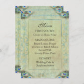 ヴィンテージ結婚のディナーメニュー メニュー (正面/裏面)