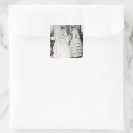 ヴィンテージ結婚のドレス スクエアシール (バッグ)