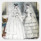 ヴィンテージ結婚のドレス スクエアシール (正面)