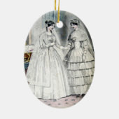 ヴィンテージ結婚のドレス セラミックオーナメント (裏面)