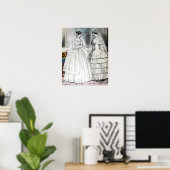 ヴィンテージ結婚のドレス ポスター (ホームオフィス)