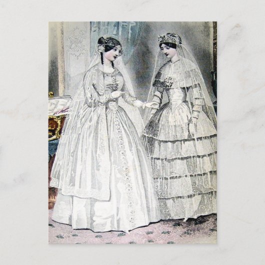 ヴィンテージ結婚のドレス ポストカード (正面)