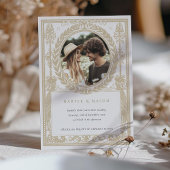 ヴィンテージ結婚のラ華美ウレル 招待状