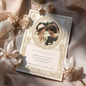 ヴィンテージ結婚のラ華美ウレル 招待状