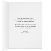 ヴィンテージ結婚の写真サンキューカード (内側 (右))