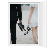 ヴィンテージ結婚の写真サンキューカード (内側 (左))