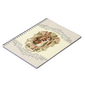 ヴィンテージ結婚の婚約フローラ ノートブック (左側)