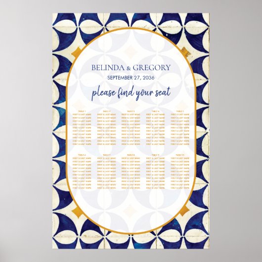 ヴィンテージ結婚の席表 ポスター (正面)