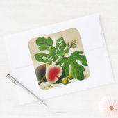 ヴィンテージ結婚の指パーソナライズされた数 スクエアシール (封筒)