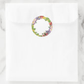 ヴィンテージ結婚の花(空白の中央) ラウンドシール (バッグ)