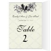 ヴィンテージ結婚の表の番号カード (内側 (左))