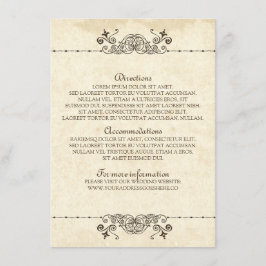 ヴィンテージ結婚の詳細挿入 エンクロージャーカード