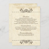 ヴィンテージ結婚の詳細挿入 エンクロージャーカード (正面/裏面)