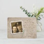 ヴィンテージ結婚の誓の更新 招待状 (スタンド正面)