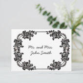 ヴィンテージ結婚の護衛カード 招待状 (スタンド正面)