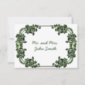 ヴィンテージ結婚の護衛カード 招待状 (正面)