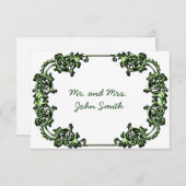 ヴィンテージ結婚の護衛カード 招待状 (正面/裏面)