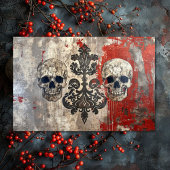 ヴィンテージ結婚の骨格スカル分離 薄葉紙