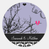 ヴィンテージ結婚のSeal-choose背景色 ラウンドシール (正面)