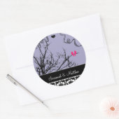 ヴィンテージ結婚のSeal-choose背景色 ラウンドシール (封筒)