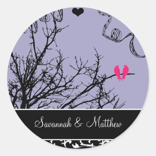 ヴィンテージ結婚のSeal-choose背景色 ラウンドシール (正面)