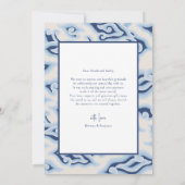 ヴィンテージ結婚ろうけつ染めのサンキューカードカスタム写真 サンキューカード (裏面)