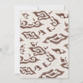 ヴィンテージ結婚ろうけつ染めズ:タイムレスなエレガンス 招待状 (裏面)