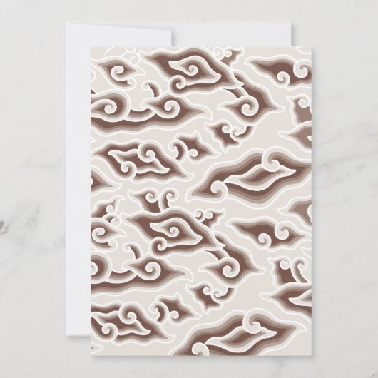 ヴィンテージ結婚ろうけつ染めズ:タイムレスなエレガンス 招待状 (裏面)