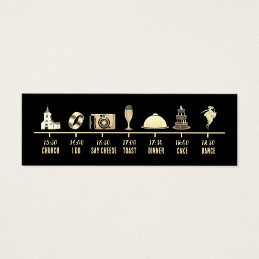 ヴィンテージ結婚アイコンのタイムラインミニカード (正面)