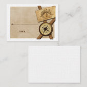 ヴィンテージ結婚アドベンチャー座席表 プレイスカード (正面/裏面)