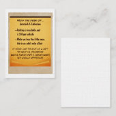 ヴィンテージ結婚アドベンチャー情報カード エンクロージャーカード (正面/裏面)