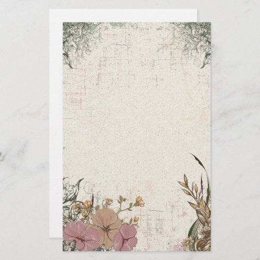 ヴィンテージ結婚アンティーク 便箋 (正面/裏面)