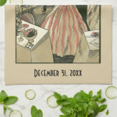 ヴィンテージ結婚アールデコズ、ニューライウィズ・ファースト・ダンス キッチンタオル (折り畳み)