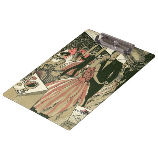 ヴィンテージ結婚アールデコズ、ニューライウィズ・ファースト・ダンス クリップボード (アングル)