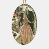 ヴィンテージ結婚アールデコズ、ニューライウィズ・ファースト・ダンス セラミックオーナメント (左)