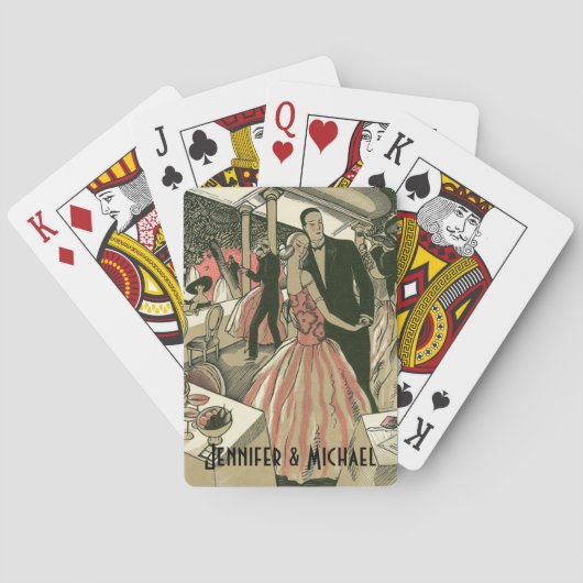 ヴィンテージ結婚アールデコズ、ニューライウィズ・ファースト・ダンス トランプ (裏面)