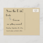 ヴィンテージ結婚アールデコズ、ニューライウィズ・ファースト・ダンス ポストカード (裏面)