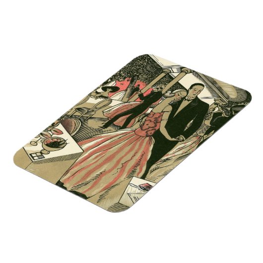 ヴィンテージ結婚アールデコズ、ニューライウィズ・ファースト・ダンス マグネット (左側)