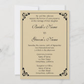 ヴィンテージ結婚アールデコズ、ニューライウィズ・ファースト・ダンス 招待状 (裏面)