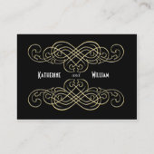 ヴィンテージ結婚アールデコ座席表パーソナライズされた プレイスカード (裏面)