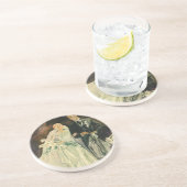 ヴィンテージ結婚アールデコ新郎新婦 コースター (側面)