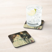 ヴィンテージ結婚アールデコ新郎新婦 コースター (右側)