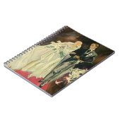 ヴィンテージ結婚アールデコ新郎新婦 ノートブック (左側)