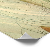 ヴィンテージ結婚アールデコ新郎新婦 ポスター (角)