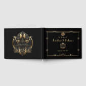 ヴィンテージ結婚アールデコ ゲストブック (全面)