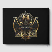 ヴィンテージ結婚アールデコ ゲストブック (裏面)