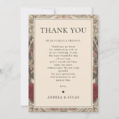 ヴィンテージ結婚アールヌーボーサンキューカード 招待状 (正面)